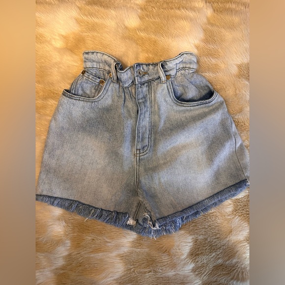 Miu Miu Light Blue Jean Shorts - Picture 2 of 4